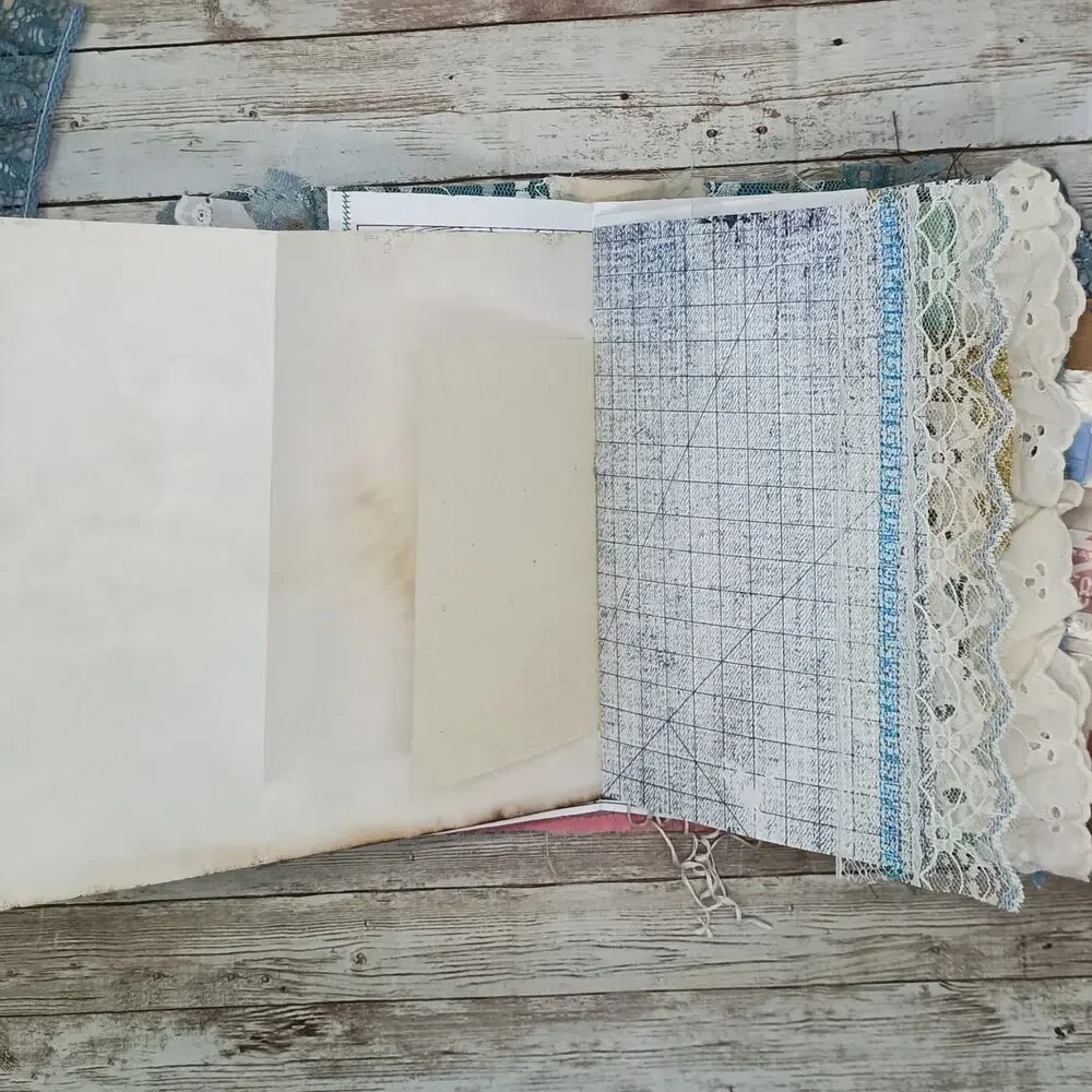 Turquoise Embellished Junk Journal: Flowers, Birds and Butterflies (Laugh)